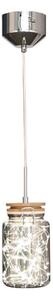 Klausen 142030 - LED Lustr na lanku SHOCK LED/5W/230V lesklý chrom/dřevo