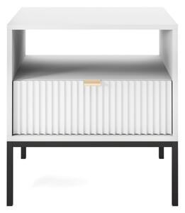 Piaski Noční stolek Nova 54 cm bílý/černý