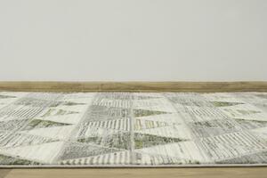 Makro Abra Moderní kusový koberec Texas 122 Trojúhelníky šedý / zelený Rozměr: 120x170 cm