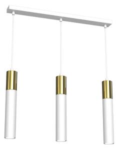 Lustr na lanku CASSA 3xGU10/8W/230V bílá/zlatá