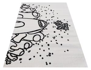 Makro Abra Dětský kusový koberec Soho 12 Vesmír Kosmonauti Raketa bílý Rozměr: 80x150 cm