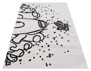Makro Abra Dětský kusový koberec Soho 12 Vesmír Kosmonauti Raketa bílý Rozměr: 80x150 cm