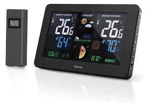 Hama - Meteostanice s barevným LCD displejem a budíkem + USB černá