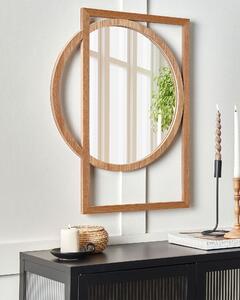 Nástěnné zrcadlo 56 x 71 cm světlé dřevo LAURON