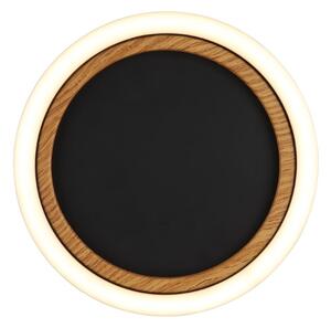 GLOBO 67356D DAKARI I stropní svítidlo D205mm LED 12W 1430/490lm 3000K černá, imitace dřeva