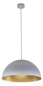 Lustr na lanku SFERA 1xE27/60W/230V pr. 35 cm šedá/zlatá