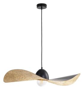 Lustr na lanku KAPELLO 1xE27/60W/230V pr. 76 cm černá/zlatá