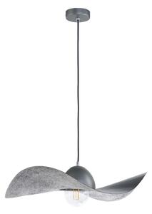 Lustr na lanku KAPELLO 1xE27/60W/230V pr. 55 cm šedá/stříbrná