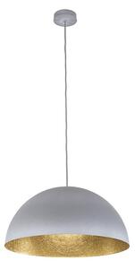 Lustr na lanku SFERA 1xE27/60W/230V pr. 50 cm šedá/zlatá