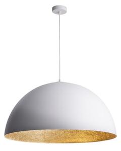 Lustr na lanku SFERA 1xE27/60W/230V pr. 35 cm bílá/zlatá