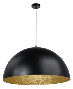 Lustr na lanku SFERA 1xE27/60W/230V pr. 50 cm černá/zlatá