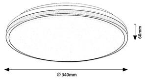 RABALUX 75058 Slava stropní svítidlo D340mm LED 18W/1800/1170lm 4000K IP44 zlatá, bílá