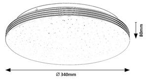 RABALUX 75057 Toma stropní svítidlo D340mm LED 18W/1800/1440lm 4000K IP44 zlatá, bílá