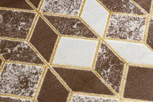 Makro Abra Moderní kusový koberec MEFE B400 Kostky 3D tmavě béžový Rozměr: 120x170 cm