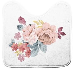Bílá/růžová WC koupelnová předložka 45x45 cm Jayana – douceur d'intérieur