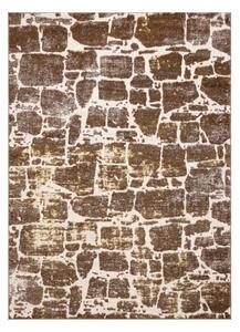 Makro Abra Moderní kusový koberec MEFE 6184 Kámen tmavě béžový Rozměr: 120x170 cm
