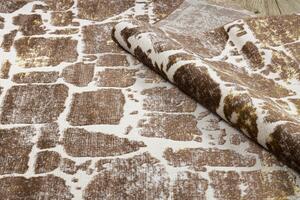Makro Abra Moderní kusový koberec MEFE 6184 Kámen tmavě béžový Rozměr: 140x190 cm