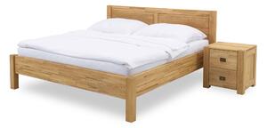 Dubová postel masiv Troja včetně roštu - 90x200 cm