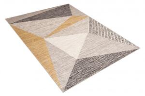 Makro Abra Moderní kusový koberec FIESTA 36303/37226 šedý / žlutý Rozměr: 80x150 cm