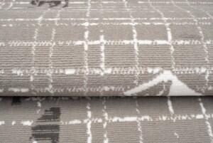 Makro Abra Moderní kusový koberec ATENA FM35B šedý Rozměr: 80x150 cm