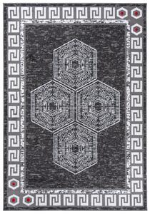 Makro Abra Moderní kusový koberec ATENA FH12A tmavě šedý Rozměr: 80x150 cm