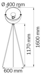 Wofi 3019.01.10.7000 - Stojací lampa MONA 1xE27/40W/230V