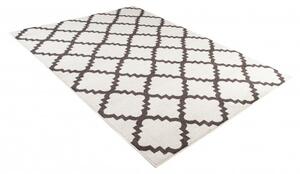 Makro Abra Moderní kusový koberec MAROKO L890B krémový / černý Rozměr: 80x150 cm