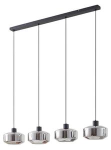 Lindby - Hildur 4 Závěsné Svítidlo 115cm Kouřová Grey/Černá