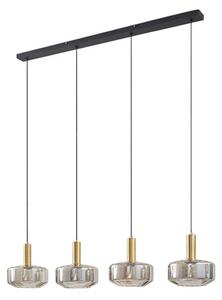 Lindby - Hildur 4 Závěsné Svítidlo 118cm Kouřová Grey/Mosaz