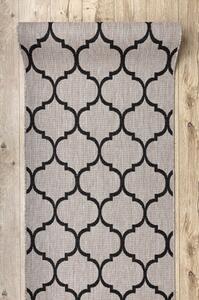 Balta Běhoun Sisal FLOORLUX 20608 Maroko stříbrný / černý Šíře: 70 cm