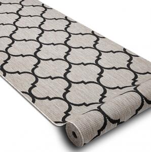 Balta Běhoun Sisal FLOORLUX 20608 Maroko stříbrný / černý Šíře: 70 cm