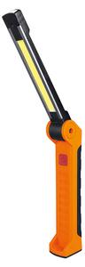 Solight pracovní nabíjecí LED lampa, 500lm + 70lm, COB, Li-Ion, USB, černooranžová WM20