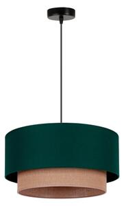 Duolla - Lustr na lanku BOHO 1xE27/15W/230V pr. 45 cm zelená/hnědá