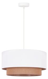 Duolla - Lustr na lanku BOHO 1xE27/15W/230V pr. 45 cm bílá/hnědá