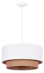 Duolla - Lustr na lanku BOHO 1xE27/15W/230V pr. 45 cm bílá/hnědá