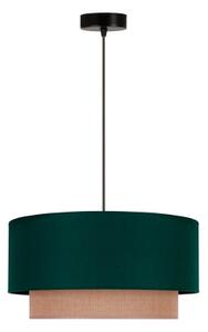 Duolla - Lustr na lanku BOHO 1xE27/15W/230V pr. 45 cm zelená/hnědá