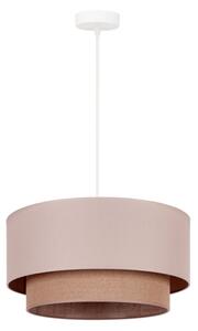 Duolla - Lustr na lanku BOHO 1xE27/15W/230V pr. 45 cm béžová/hnědá