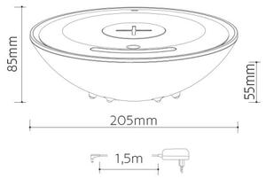 LED RGB Stolní lampa s bezdrátovým nabíjením LED/10W/230V