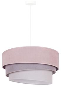 Duolla - Lustr na lanku TRIO 1xE27/15W/230V pr. 45 cm růžová/šedá/bílá