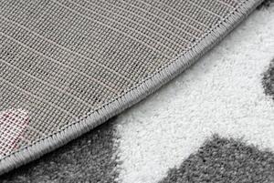 Balta Kulatý koberec SKETCH - FA68 Hvězdy šedý bílý Rozměr: průměr 120 cm