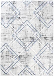 Makro Abra Moderní kusový koberec TROYA V454A krémový modrý Rozměr: 140x200 cm