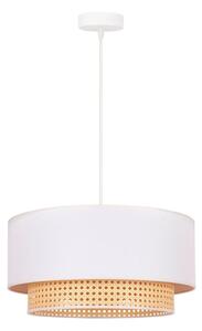 Duolla - Lustr na lanku BOHO 1xE27/15W/230V pr. 45 cm krémová/ratan
