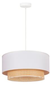 Duolla - Lustr na lanku BOHO 1xE27/15W/230V pr. 45 cm krémová/ratan