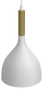 Lustr na lanku NOAK 2xE27/15W/230V bílá/zlatá