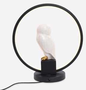 LED stolní lampa - Sova 150 lm 3000K bielo zlatá bez adaptéra Zuma Line SOWA EX04F332U-1