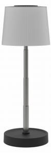 LED Stmívatelná venkovní nabíjecí stolní lampa LED/2W/5V IP44 1200 mAh šedá