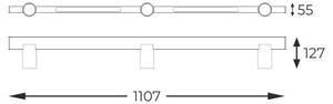 LED stropní svítidlo 3x GU10 2x LED 800 lm 3000K černé Zuma Line MANNARI S230757205