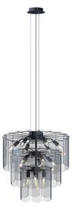 Závěsné svítidlo 14x E14 černá chromová Zuma Line NIRA MD3523-14L-EBCN