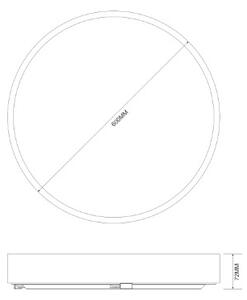 LED stropní svítidlo 60 cm 4100 lm 3000+4000+5500K IP44 černé Zuma Line NADI MS724-R600