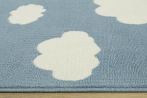 Dětský kusový koberec LUNA KIDS 533911/94922 Mráčky modrý / krémový Rozměr: 120x170 cm
